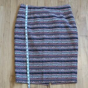 The limited - Patterned Pencil Skirt in black, Pink and Cream